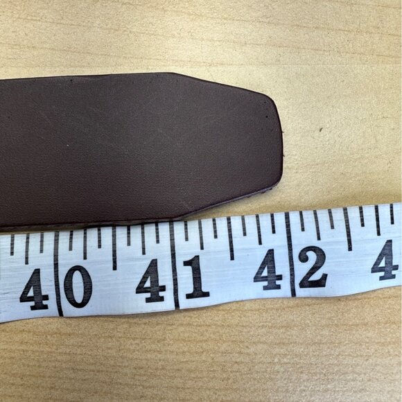 Mens Genuine Leather Belt Dark Brown Classic Style Size 36/85 Made in Mexico - Picture 8 of 9